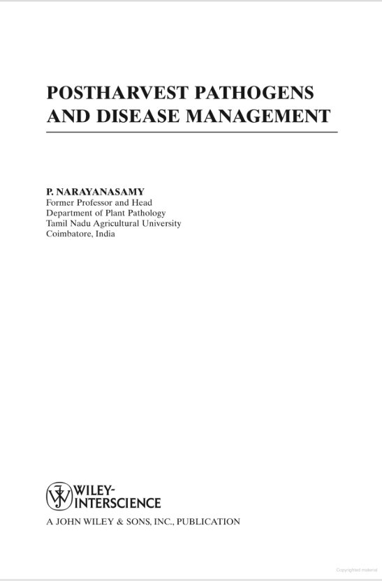Postharvest pathogens and disease management